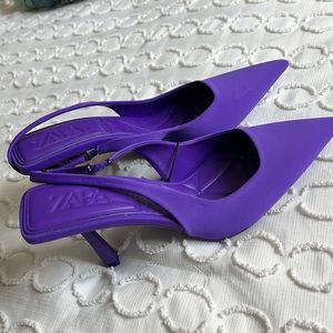 ZARA Purple Slingback Heel